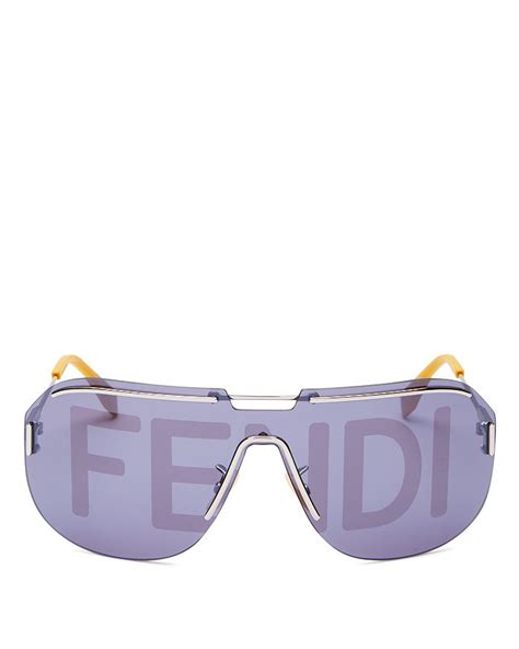 fendi face shield|Fendi Unisex Logo Print Shield Sunglasses 99mm.